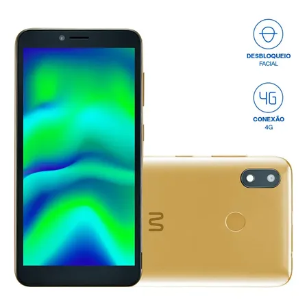 Smartphone Multilaser F Pro 2 4g 32gb Wi-fi 5.5 Pol. Dual Chip 1gb Ram Android 11 Quad Core Dourado - P9153