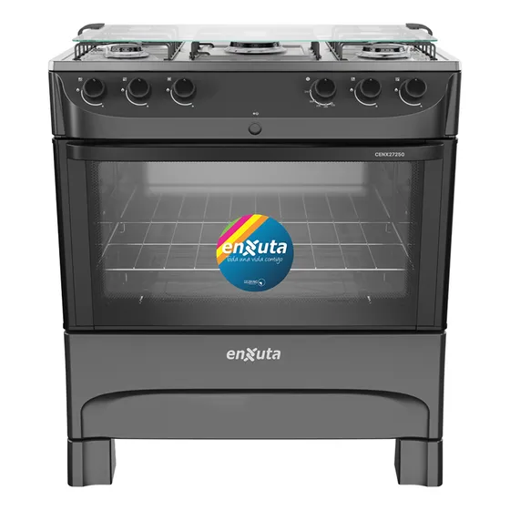 Cocina Supergas 5 Hornallas Negra Enxuta Cenx27250ng Ehogar