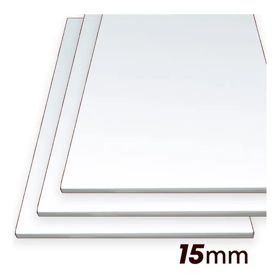 Lamina De Pvc Blanca Espesor 15mm 122x244
