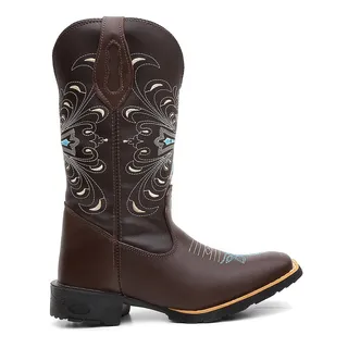 Bota Texana Feminina Couro Legitimo Cruz Azul Country +cinto Bota Texana Feminina Couro Legitimo Cruz Azul Country +cinto
