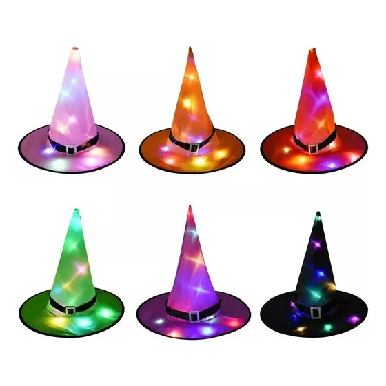 Sombrero De Brujas Con Luces De Hada Para Halloween