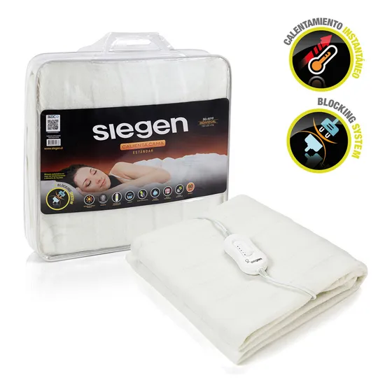 Calienta Cama Siegen Sg-5010 1 Plaza (150 X 80 Cms) Color Blanco