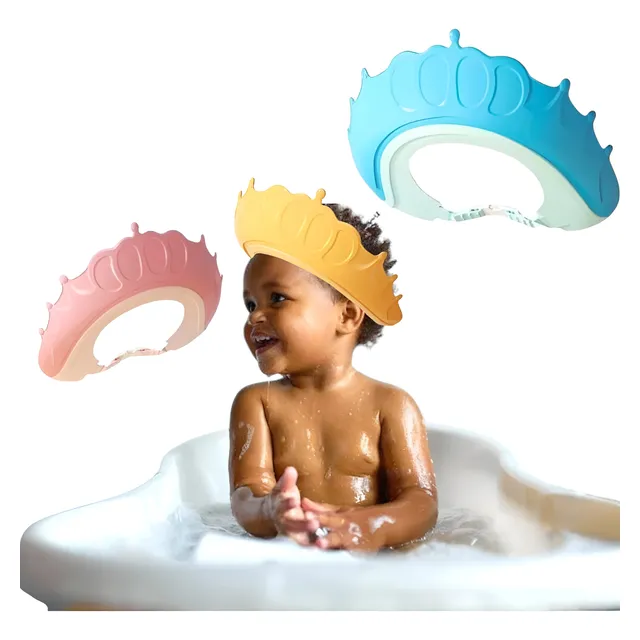 Gorro De Baño Bebe Ducha Visera Niño Protector Corona