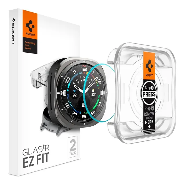 Protector de pantalla Premium Spigen Ez Fit para Galaxy Watch Ultra de 47 mm 2 unidades