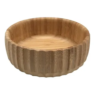 Bowl Saladeira Canelado De Bambu Oikos 19cm Redondo Multiuso Bowl Saladeira Canelado De Bambu Oikos 19cm Redondo Multiuso