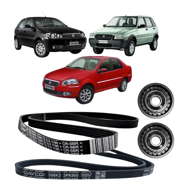 Kit Poli V + Poleas Fiat Palio Siena 1.3 16v-1.4 8v Fire