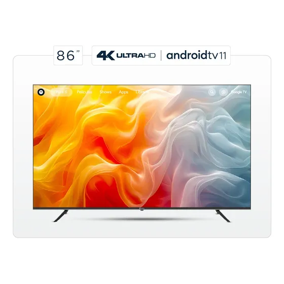 Smart Tv Motorola Android Tv 86 Uhd 4k Hdr + Comando De Voz 