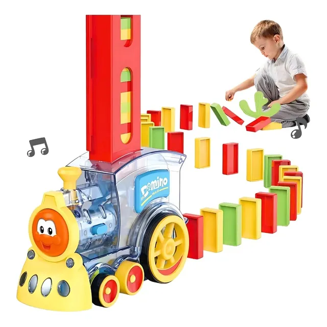 Tren De Juguete Domino 60 Pcs Para Niños Musical Automatico
