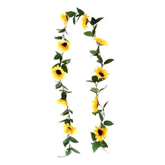 Enredadera De Girasoles Artificial 2metros Guia Con Hojas