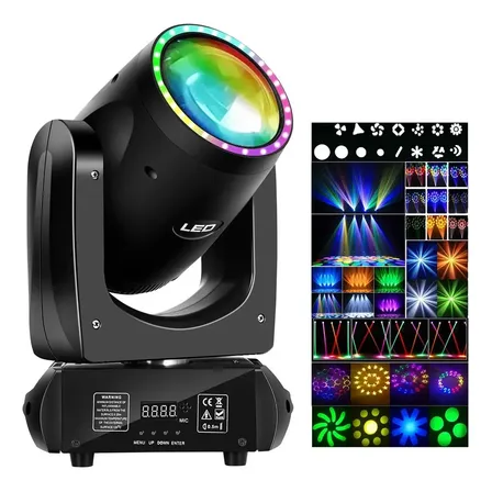Faro Led Auro De 230 W Con Prisma Anular, Faro Giratorio Y M