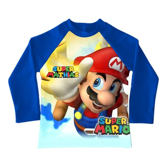 Playera Sudadera De Baño Para Niños Super Mario