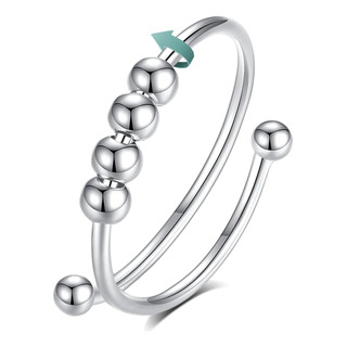Anillo Bolitas Antiestress Doble Hecho En Plata .925 Ajust. Anillo Bolitas Antiestress Doble Hecho En Plata .925 Ajust.