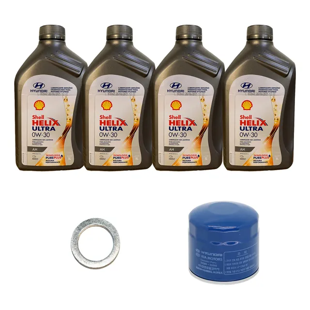 4 Oleos Shell Ultra 0w30 Api Sp + Filtro Oleo Original