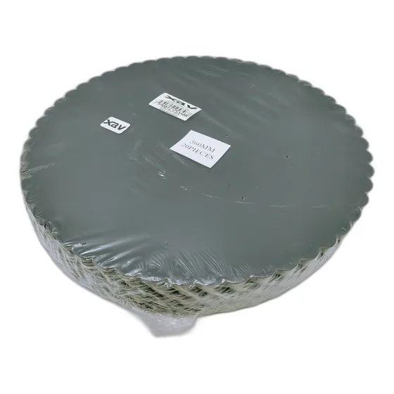 20 Disco Bandeja Plato Negro Carton Torta 36cm Io 7988