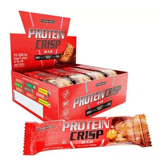 Barrinha De Proteina Crisp Bar Cx 12unid/ 45g Integralmedica