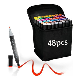 Marcadores De 48 Cores Marcadores Coloridos De Ponta Dupla Marcadores De 48 Cores Marcadores Coloridos De Ponta Dupla
