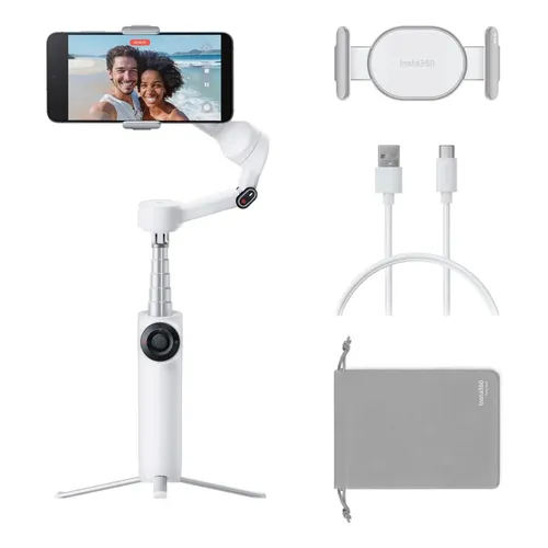 Insta360 Flow 2 Pro Creator Bundle Gris - Gimbal Plegable Ai Cinza