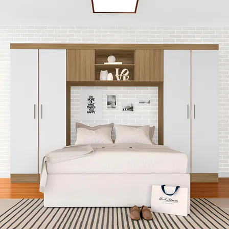 Guarda Roupa Casal Modulado Rubia Boreal/branco - M.a