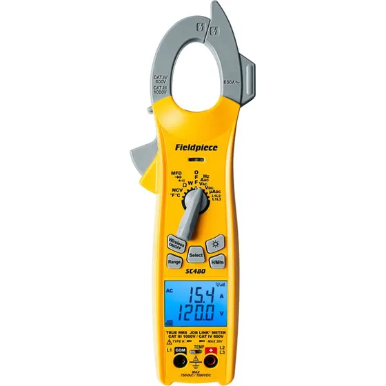 Multímetro De Fixação Fieldpiece Sc480 True-rms Wireless Ac