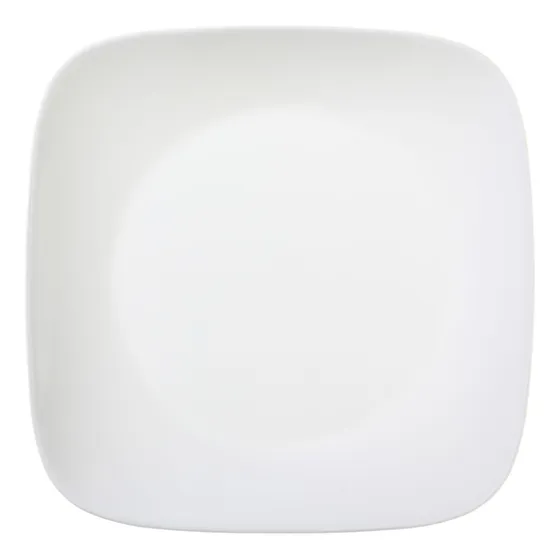 Corelle Square Pure White 10.25  Plato Llano Blanco