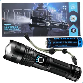 Lanterna Led TĂĄtica P50 RecarregĂĄvel Alta Luminosidade Forte Lanterna Led TĂĄtica P50 RecarregĂĄvel Alta Luminosidade Forte