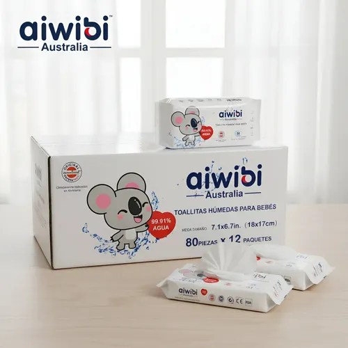AIWIBI TOALLAS HUMEDA PAQUETE DE 80 UNID.