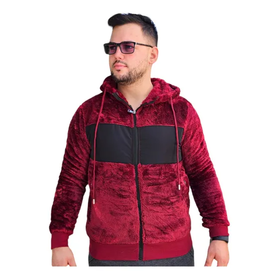 Chaqueta Oso Peludo Chiporro Suave Abrigo Hombre Unisex 