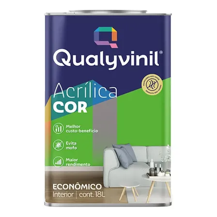 Tinta Acrilica Nova Cores Fosco Mais Econômica Branco/neve Lata 18 Litros Fosco