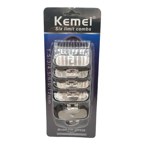 Kit De Peines Guias Base Metalica 6 Pcs Kemei Universales