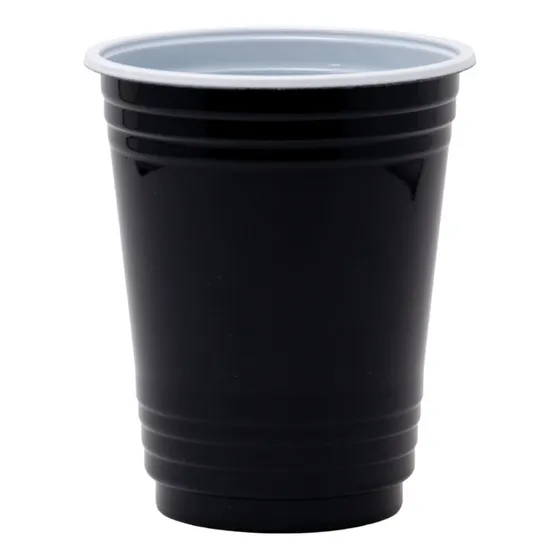 Copo Americano Preto Beer Pong 400ml - 50 Unidades