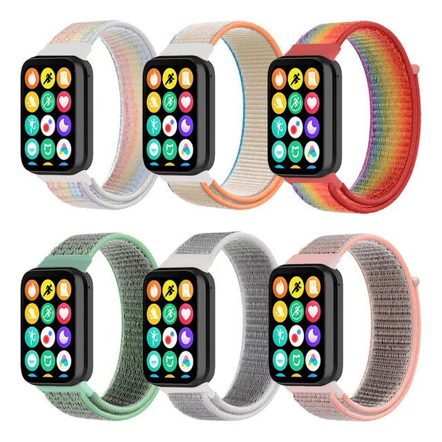 6 Piezas Para Xiaomi Mi Band 8pro Correa De Nylon Con Velcro