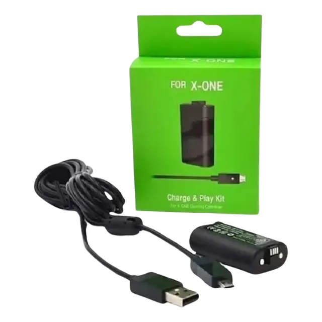 Kit Carga Y Juega Control Xbox One Pila Bateria + Cable
