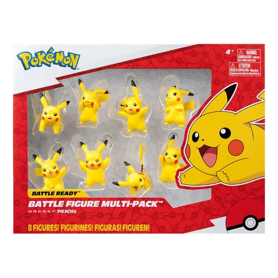 Figuras Pokemon Pikachu Battle Ready Set 8 Pack