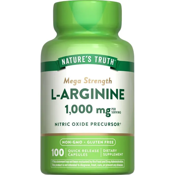 L-arginina Hcl 1000 Mg Nature's Truth 100 Cápsulas Sin Sabor