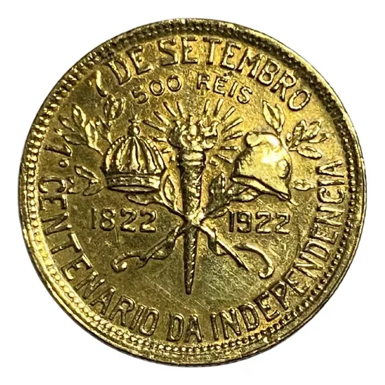 500 Réis 1922 Centenário Independência S/fc