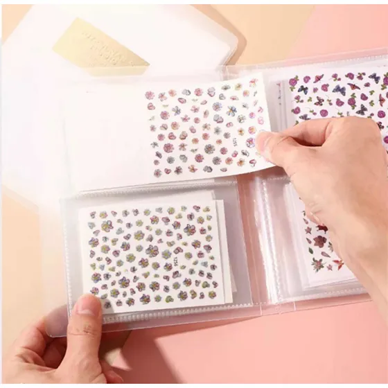 Album Para Stickers De Uñas 80 Bolsillos Sin Stickers