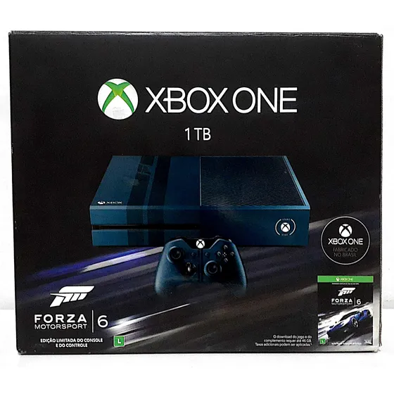 Console Xbox One 1 Tb Edição Limitada Forza Motorsport - Controle Preto.