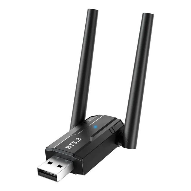 Mini Adaptador Bluetooth 5.3 Usb De Doble Antena Para Pc