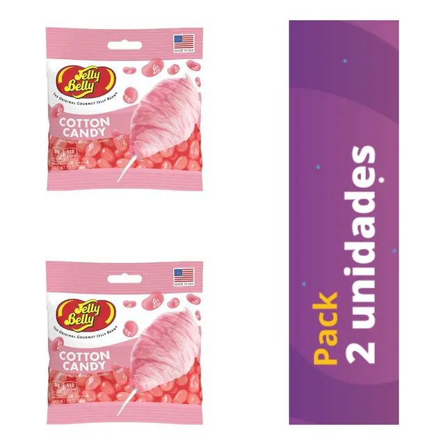 Pack 2x Dulces Grageas Jelly Belly Sabor Algodón De Azúcar
