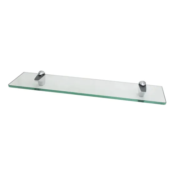 Estante Vidrio 20  Para Baño Templado Cromado Gs3004bm