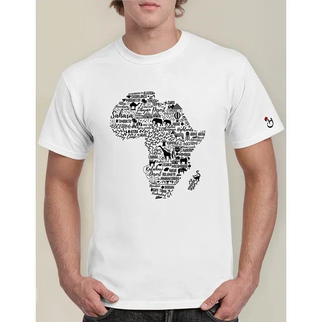 África. Mapa. Remera De Algodón Premium . Habibis