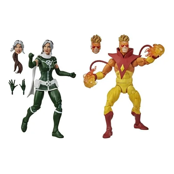 Figura E9293 de X-men de la serie Marvel Legends de Rogue and Pyro Hasbro