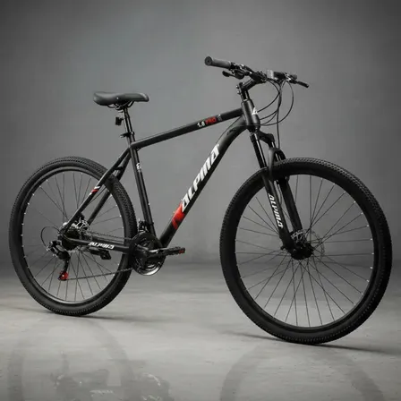 Bicicleta Alpina Mtb Mountain Bike 1.0 Rodado 29 21 Velocidades Acero Freno Disco Suspensión Delantera Negro Rojo Talle M