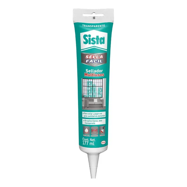 Sellador Fácil Multiusos Transparente Antihongo Tubo Depresible De 177 Ml Sista