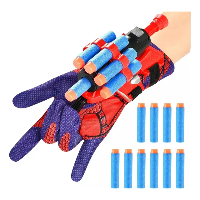 Juego De Guantes De Niños Lanza Telarañas Spiderman