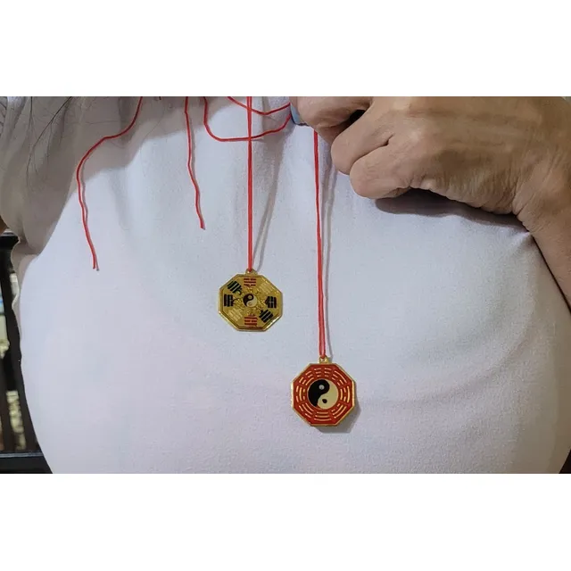 6 Cordones Con Dije  Yin Yang Y Bagua  Hilo  Rojo  Feng Shui