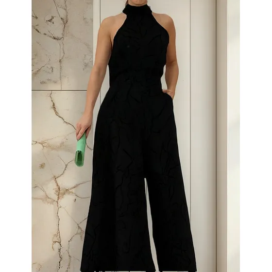 Palazzos Largo Para Fiesta Elegante Moda Sin Mangas