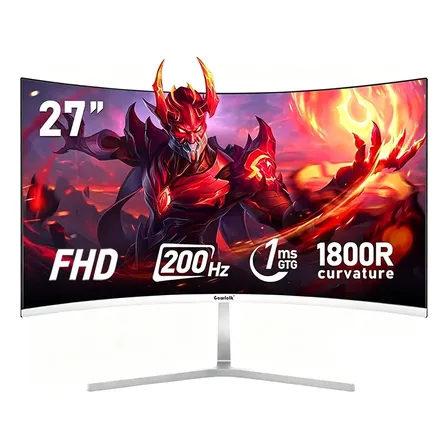 Monitor Gaming Curvo27 Polegadas Gawfolk 200 Hz 127/220v Branco 127/220v