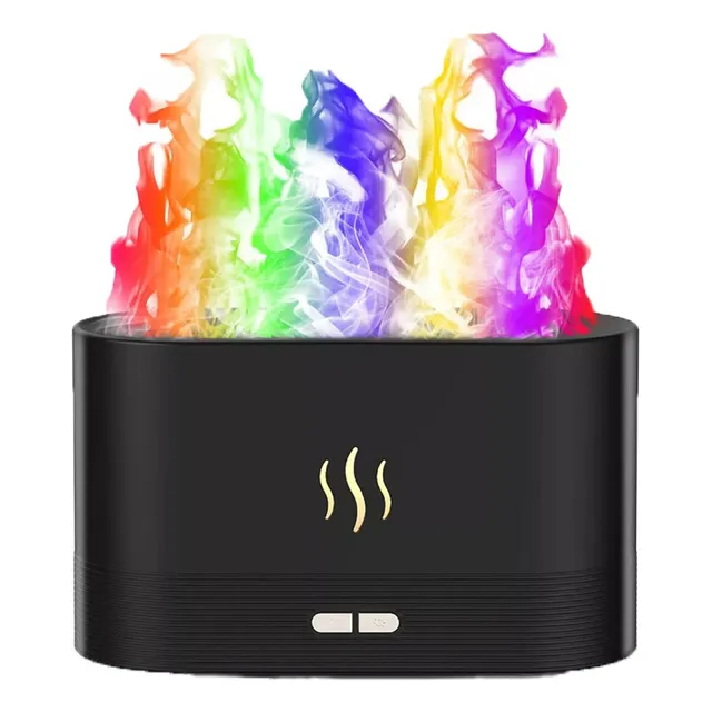 Humidificador Difusor De Aroma Efecto Flama Llama, 7 Colores