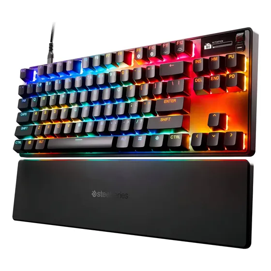 Teclado Magnético Steelseries Apex Pro Tkl Gen3 Rgb - 64740 Cor De Teclado Preto Idioma Inglês Us